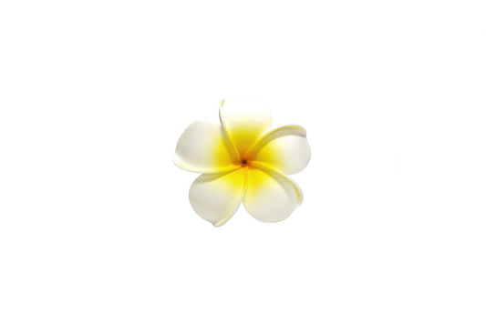Foam Plumeria Stem Flower - Yellow/Orange