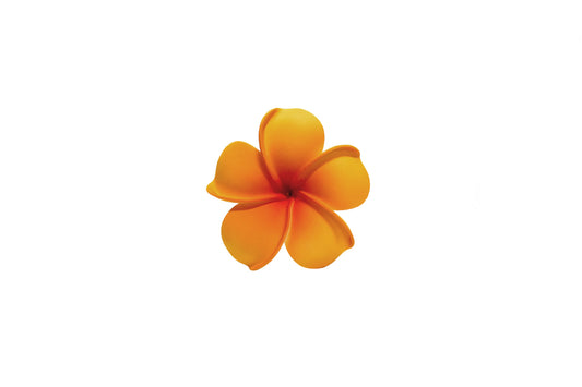 Foam Plumeria Stem Flower - Orange/Red