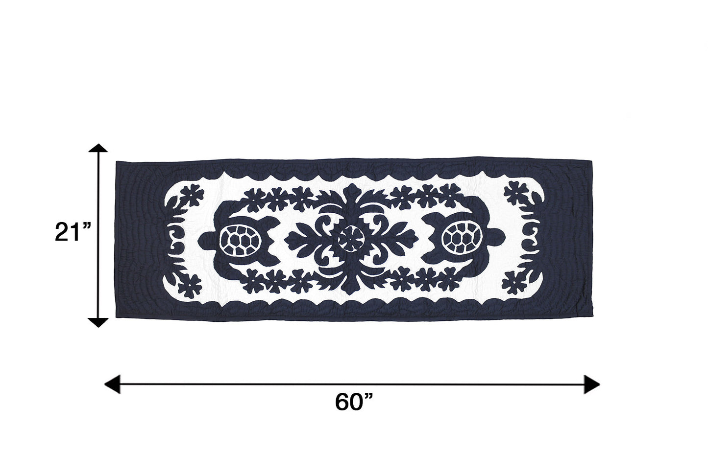 Quilted Table Runner - Navy