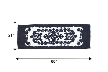 Quilted Table Runner - Navy
