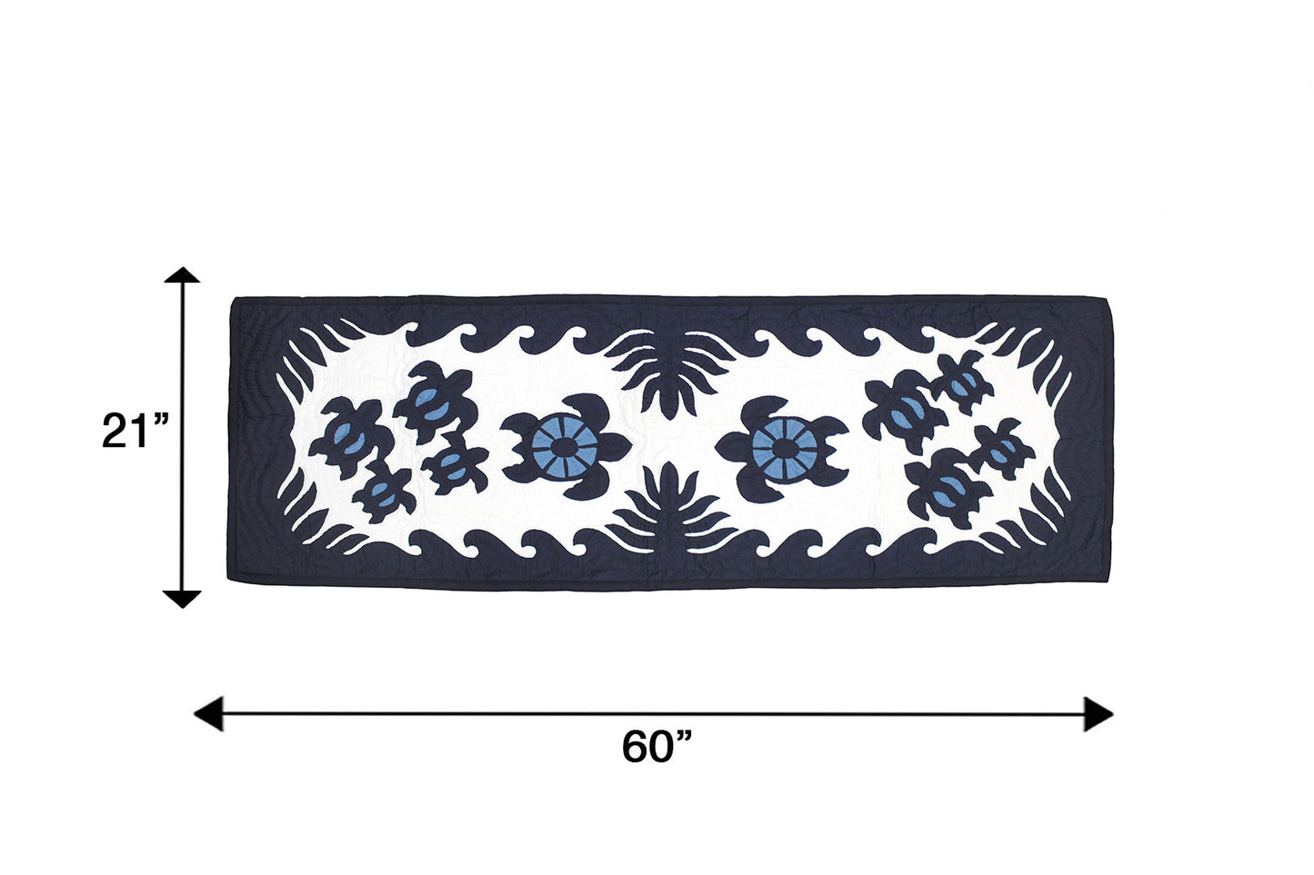 Quilted Table Runner - Navy