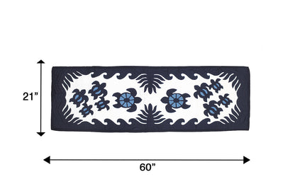 Quilted Table Runner - Navy