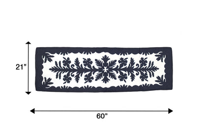 Quilted Table Runner - Navy