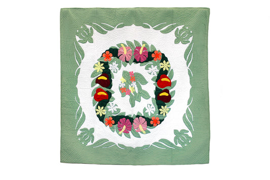 Quilted 80x80 Wall Hanging - Green