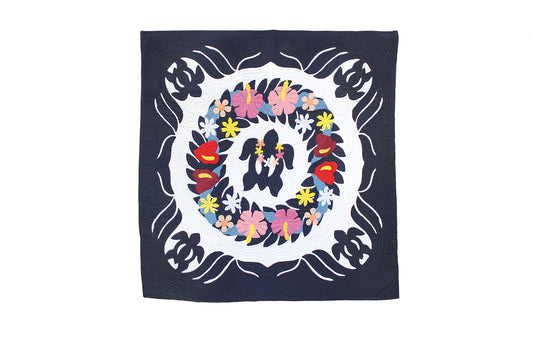 Quilted 60x60 Wall Hanging - Navy