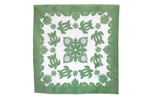 Quilted 80x80 Wall Hanging - Green