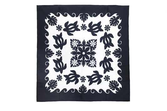 Quilted 80x80 Wall Hanging - Navy