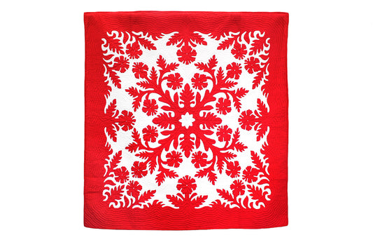 Quilted 80x80 Wall Hanging - Red
